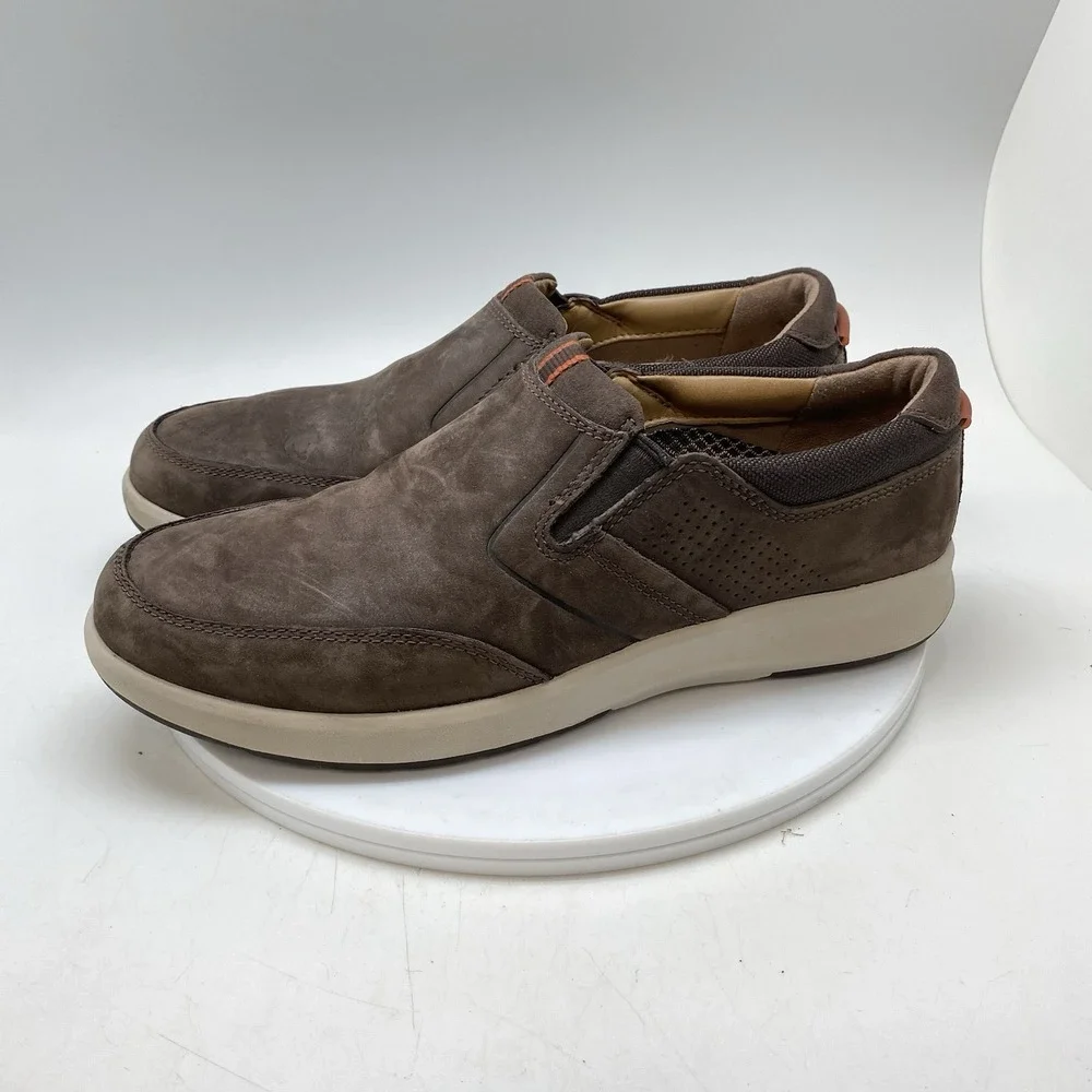 Clarks Sneakers Mens 9.5 W Un Trail Step 26140383 Brown Slip Ons Casual Shoes